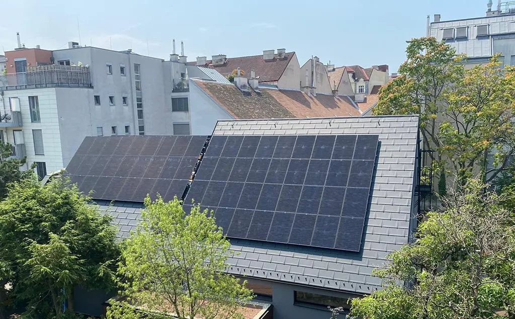 Photovoltaikanlage auf einem Hausdach
